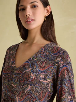 Nia Long Sleeve Midaxi Dress<Joules