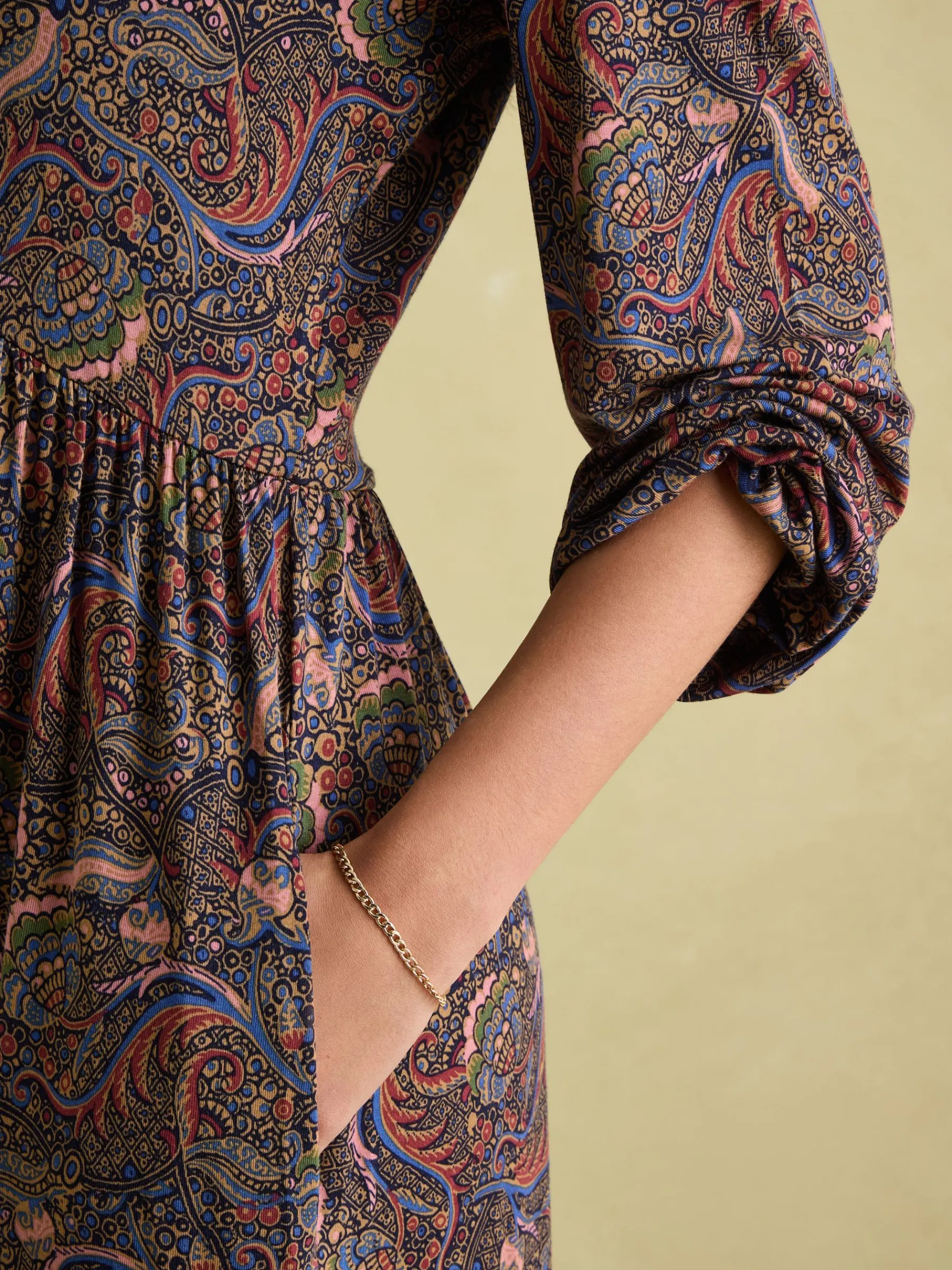 Nia Long Sleeve Midaxi Dress<Joules