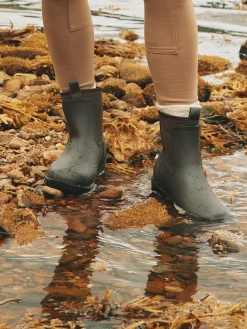 Oakfield Chocolate Brown Short Neoprene-Lined Wellies<Joules Online