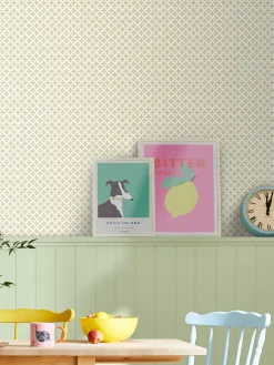 Olive Green Beckett Star 10M Wallpaper<Joules Hot