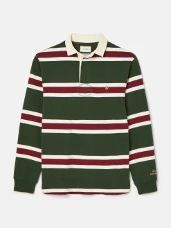 Onside Green & Red Striped Rugby Shirt<Joules Sale
