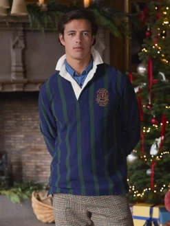 Onside Vertical Stripe Rugby Shirt<Joules