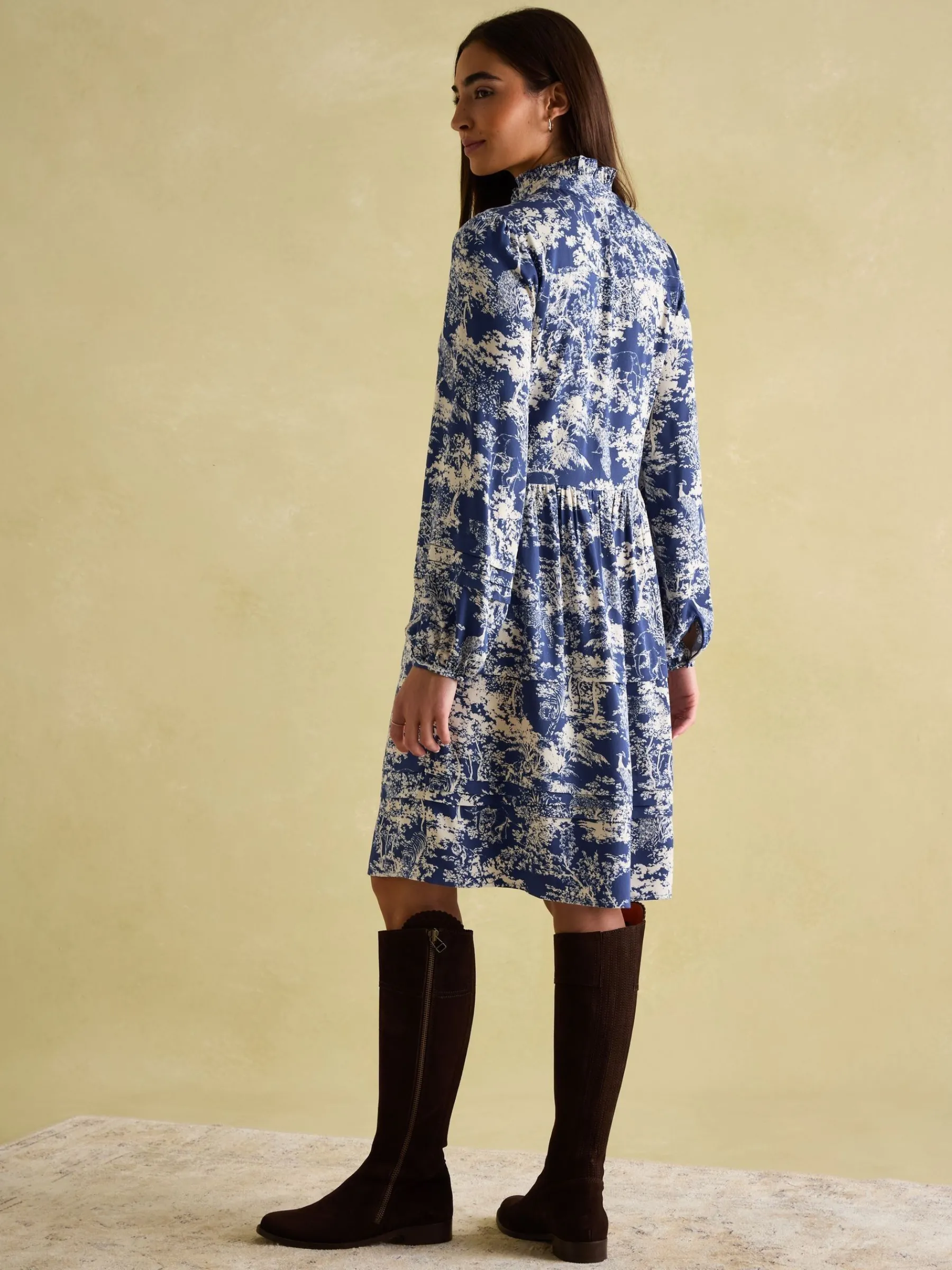 Petunia Frill Neck Dress<Joules Best