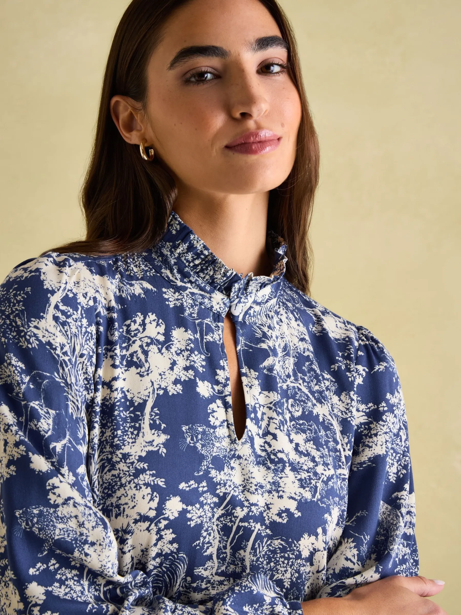 Petunia Frill Neck Dress<Joules Best