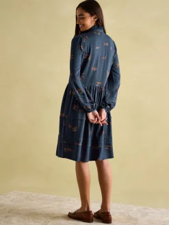 Petunia Frill Neck Dress<Joules New