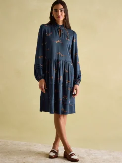 Petunia Frill Neck Dress<Joules New