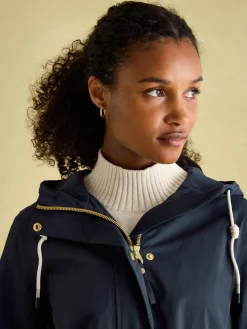 Portwell Navy Blue Waterproof Raincoat With Hood<Joules Online