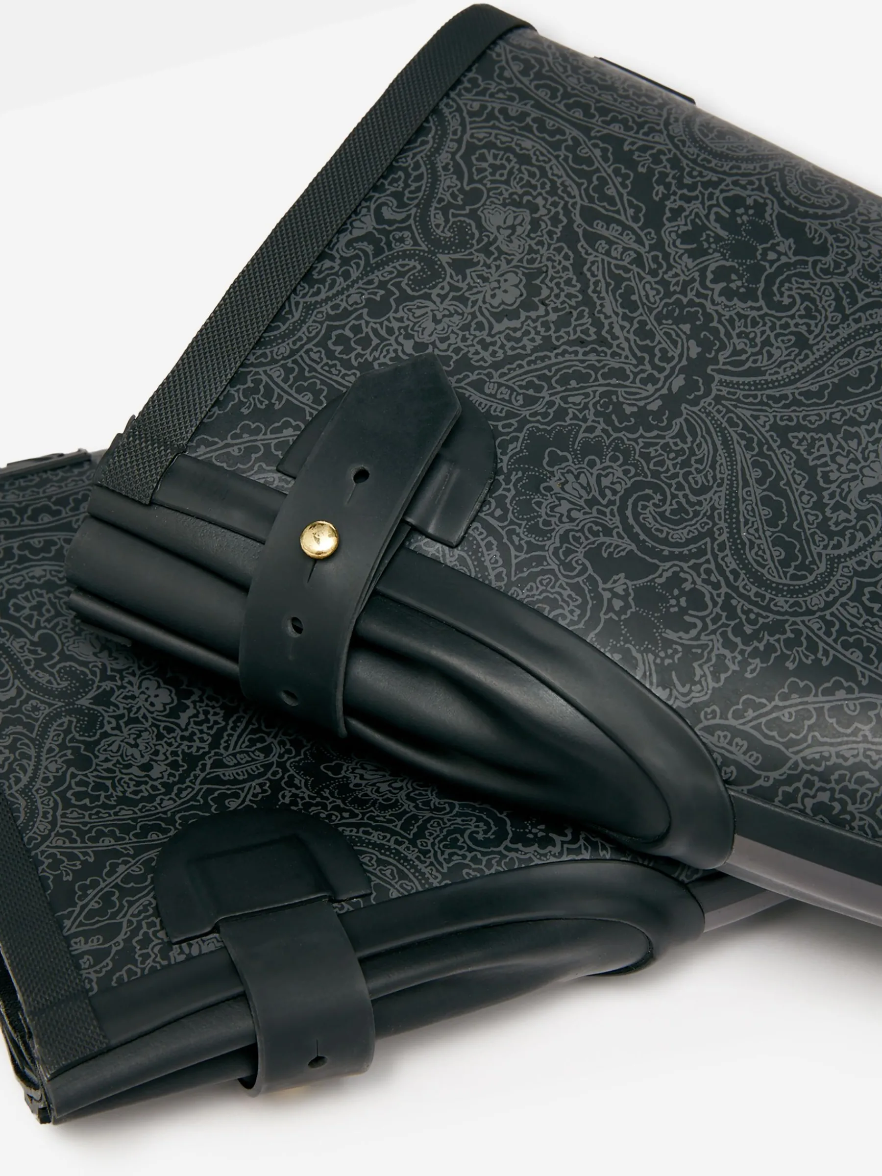 Printed Black Paisley Adjustable Tall Wellies<Joules Clearance