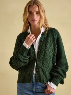 Rafferty Cable Knit Cardigan<Joules