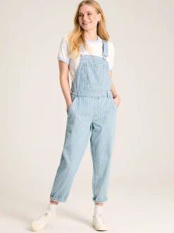 Railroad Blue & White Pinstripe Denim Dungarees<Joules Online