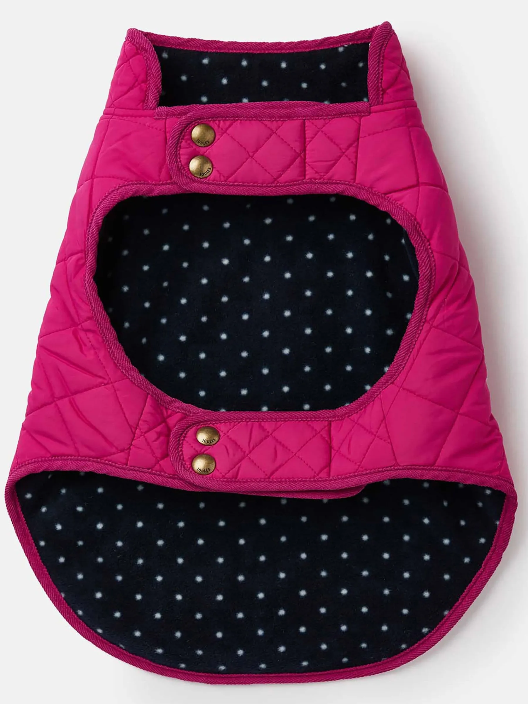 Raspberry Pink Quilted Rain Dog Coat<Joules