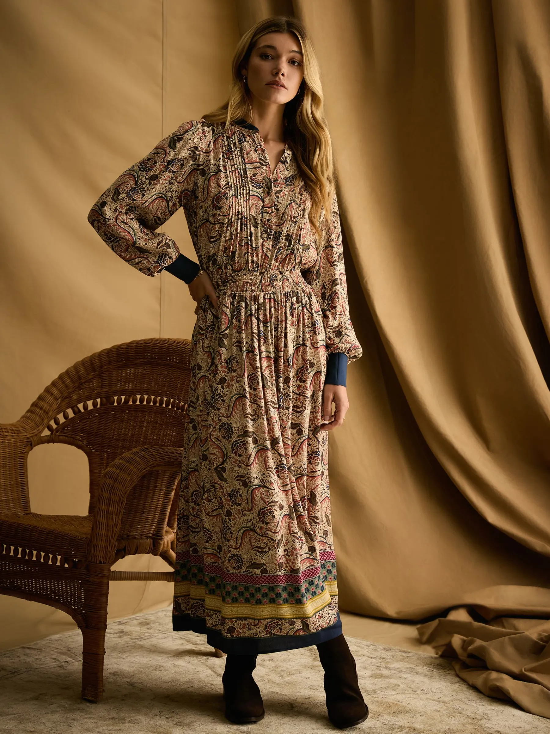 Rosa Printed Maxi Shirt Dress<Joules Outlet