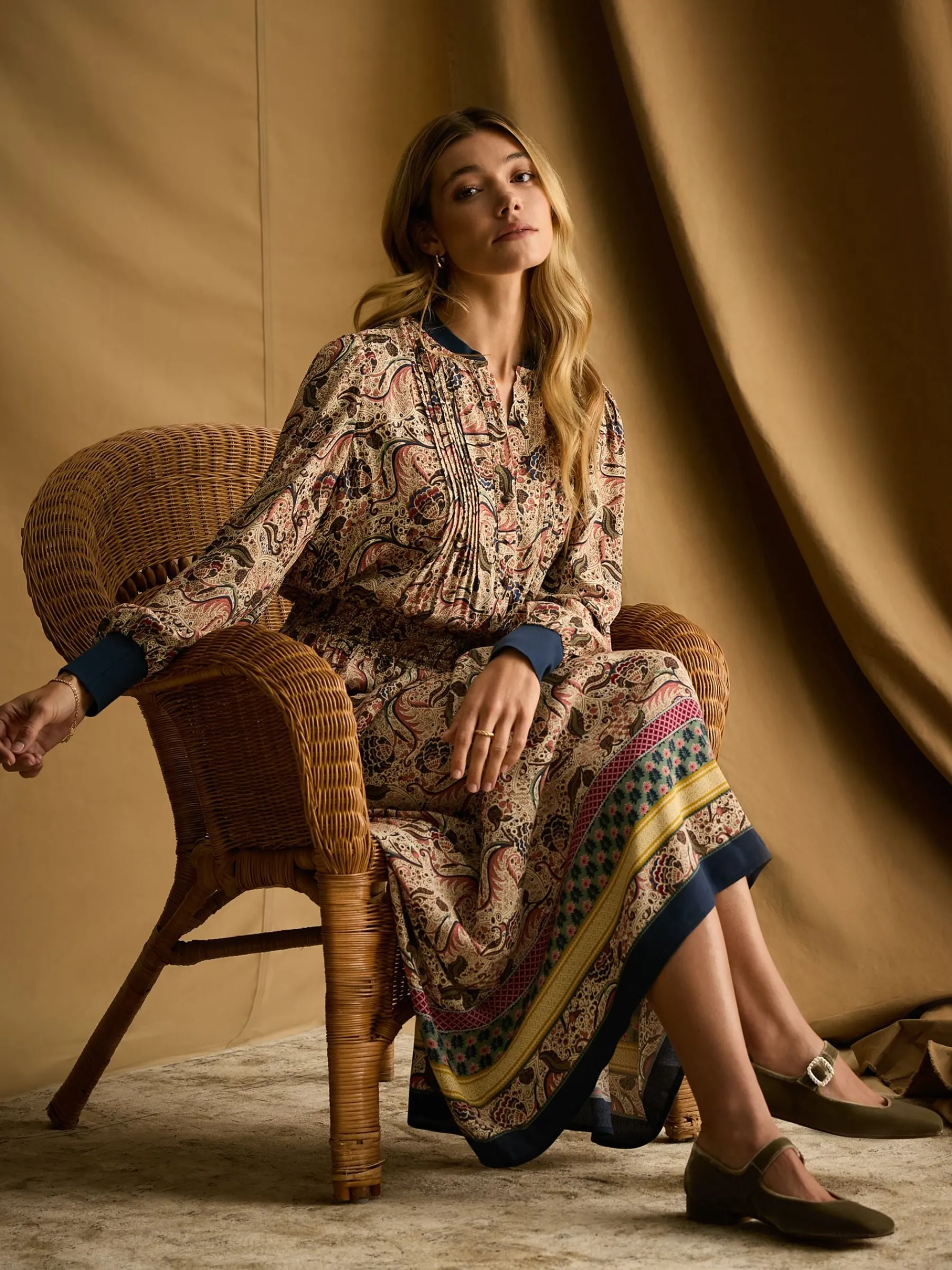 Rosa Printed Maxi Shirt Dress<Joules Outlet