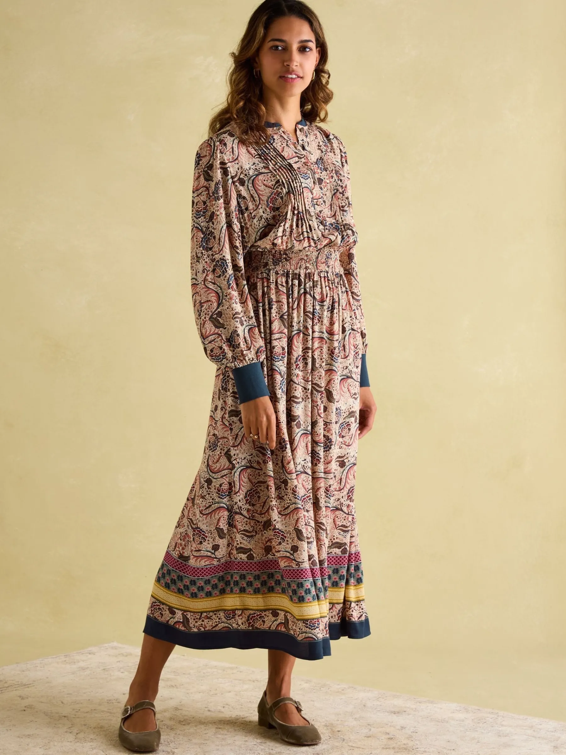 Rosa Printed Maxi Shirt Dress<Joules Outlet