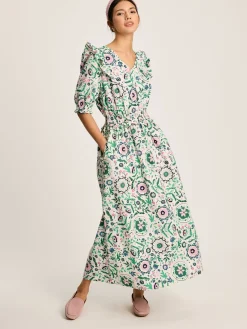 Rosalie V-Neck Frill Dress<Joules Clearance