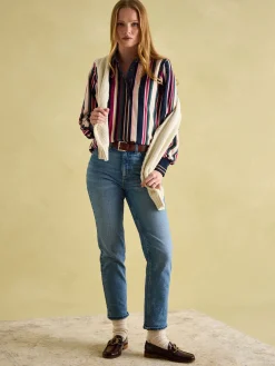 Sammie Multi Striped Heavyweight Cotton Rugby Shirt<Joules Hot