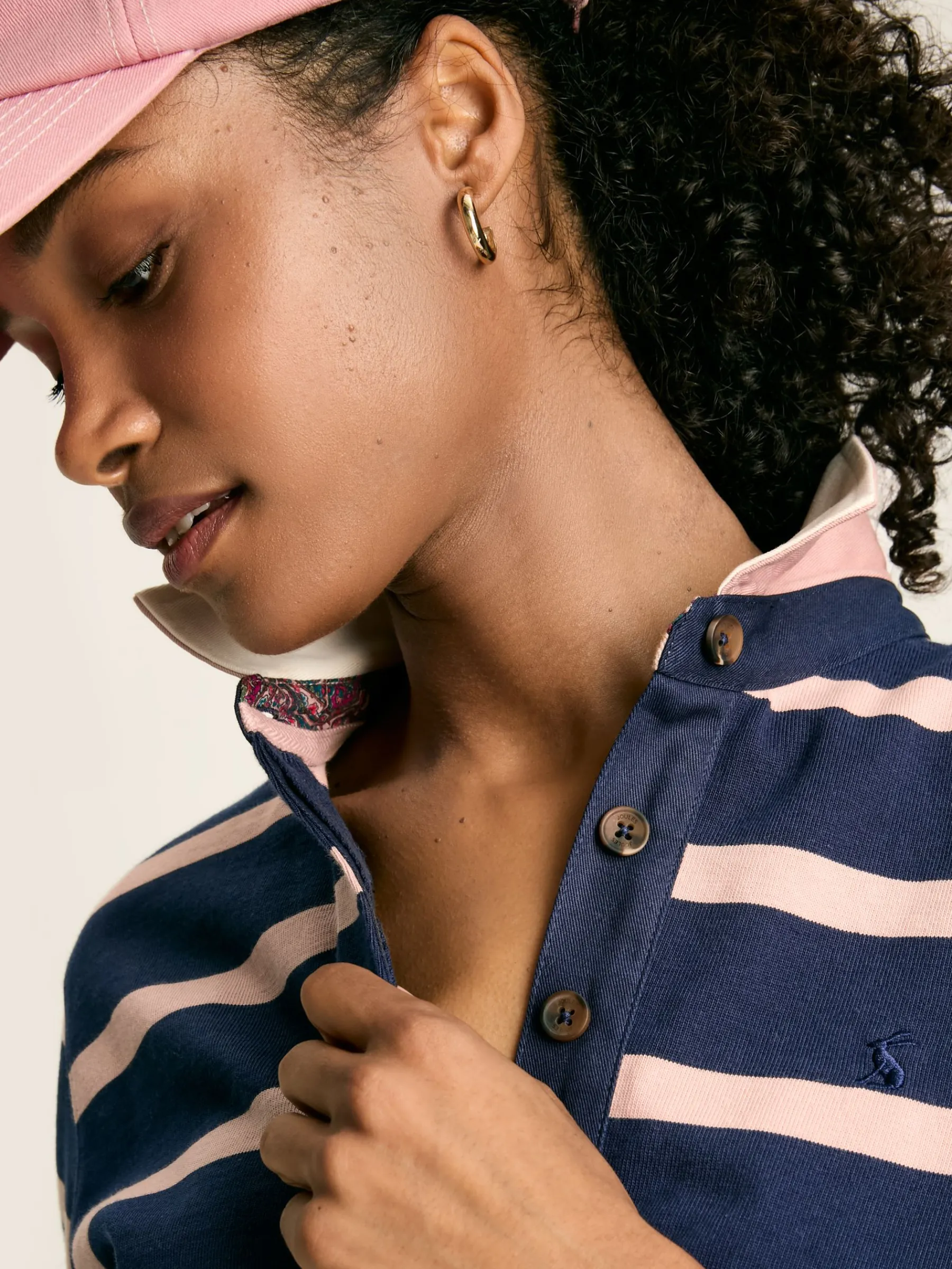 Sammie Navy Blue Striped Heavyweight Cotton Rugby Shirt<Joules Best