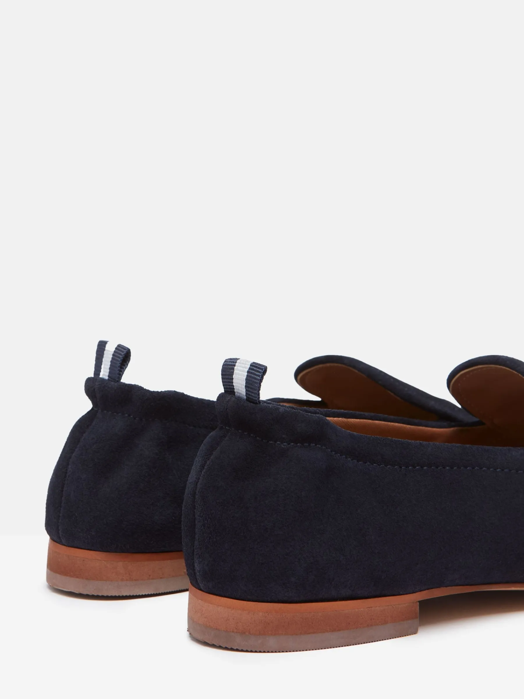 Sloane Narrow Fit Navy Blue Suede Loafers<Joules Hot