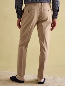 Tan Brown Slim Fit Flannel Suit Trousers<Joules Discount