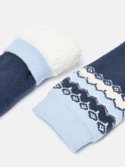 Women's Chalet Fair Isle Fleece Lined Socks (size 4-8)<Joules New