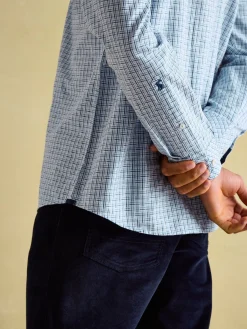 Abbott Blue Checked Cotton Poplin Shirt<Joules Hot