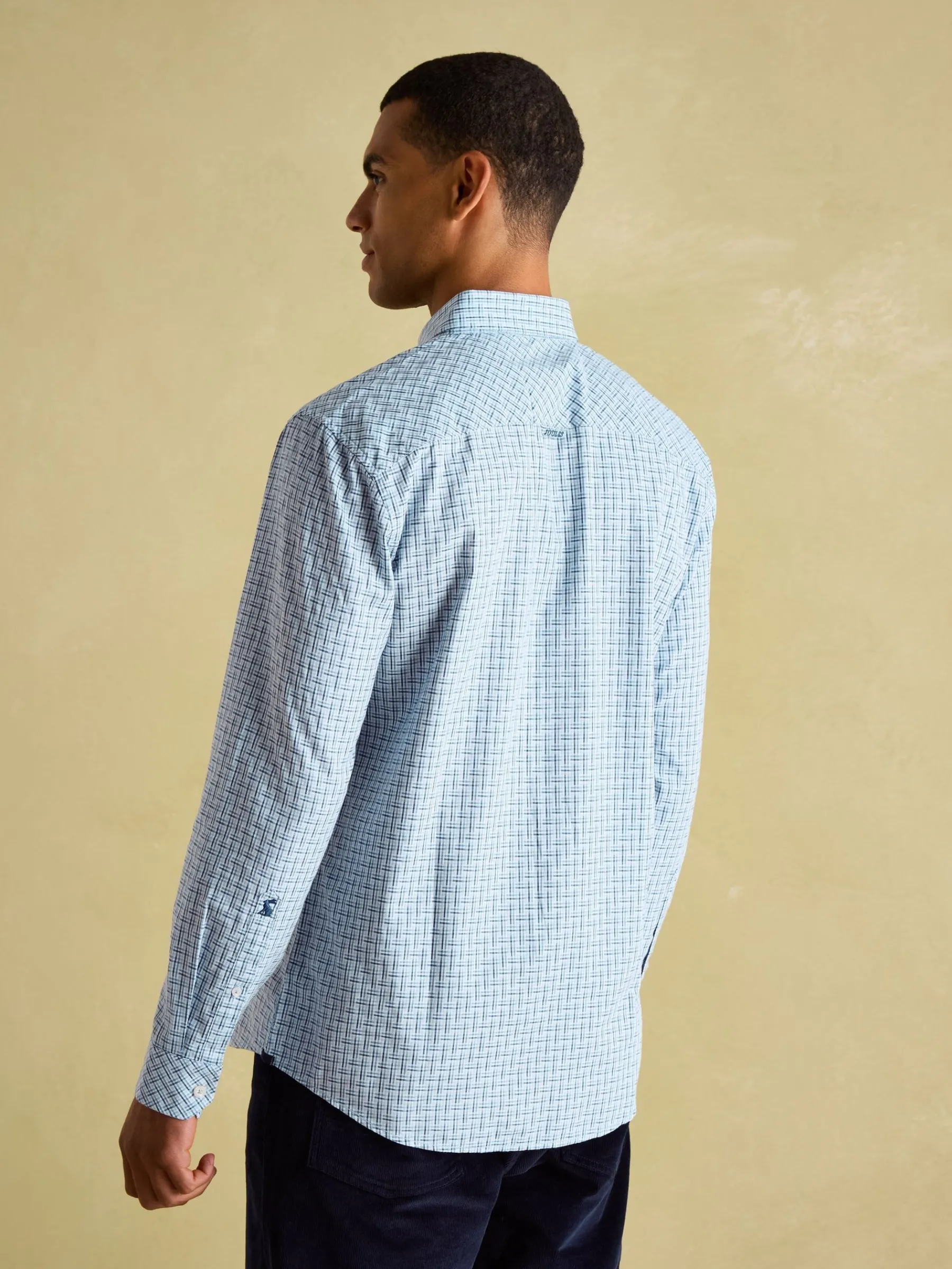 Abbott Blue Checked Cotton Poplin Shirt<Joules Hot