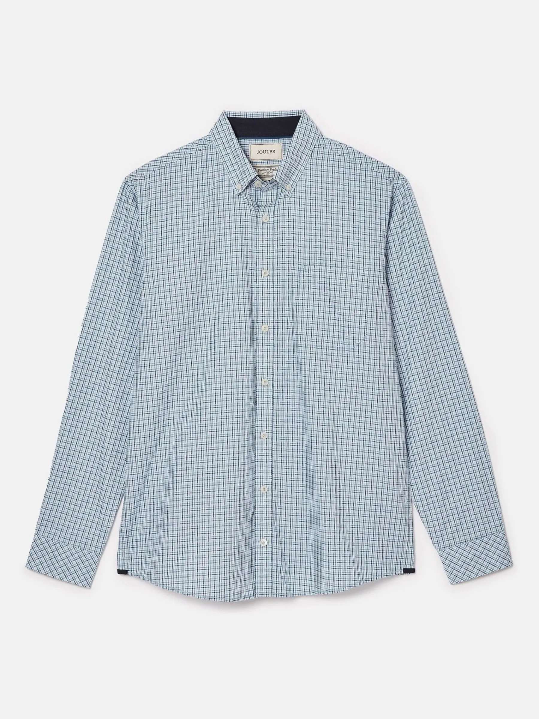 Abbott Blue Checked Cotton Poplin Shirt<Joules Hot
