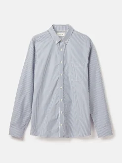 Abbott Blue Pinstriped Cotton Poplin Shirt<Joules Sale
