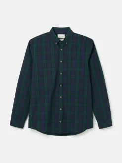 Abbott Navy Blue Checked Cotton Poplin Shirt<Joules Best