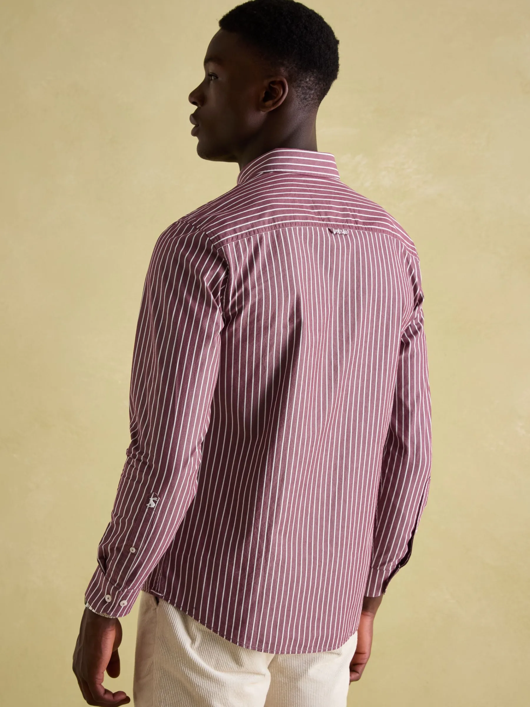 Abbott Red Striped Cotton Poplin Shirt<Joules Online
