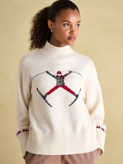 Abigail High Neck Intarsia Ski Jumper<Joules New