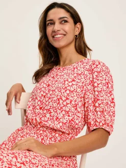 Adele Floral Button Down Midi Dress with Slit<Joules Sale