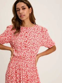 Adele Floral Button Down Midi Dress with Slit<Joules Sale