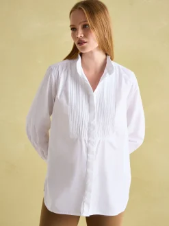 Adeline Pleated Tuxedo-Style Shirt<Joules New