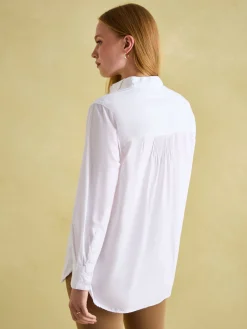 Adeline Pleated Tuxedo-Style Shirt<Joules New