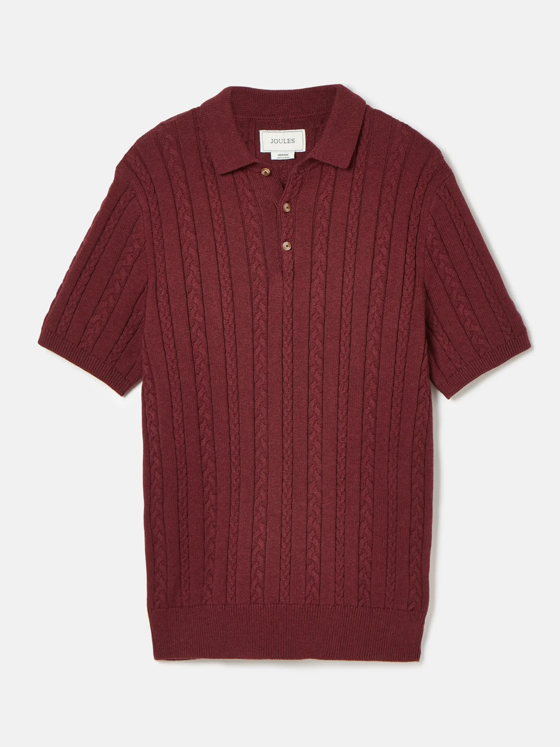 Adlington Cable Knitted Polo Shirt<Joules Clearance
