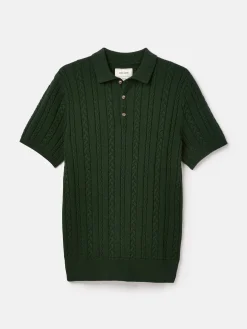 Adlington Cable Knitted Polo Shirt<Joules New
