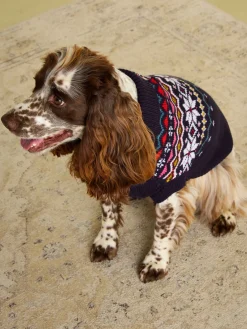 Alba Knitted Fair Isle Dog Jumper<Joules Discount