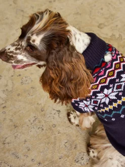 Alba Knitted Fair Isle Dog Jumper<Joules Discount