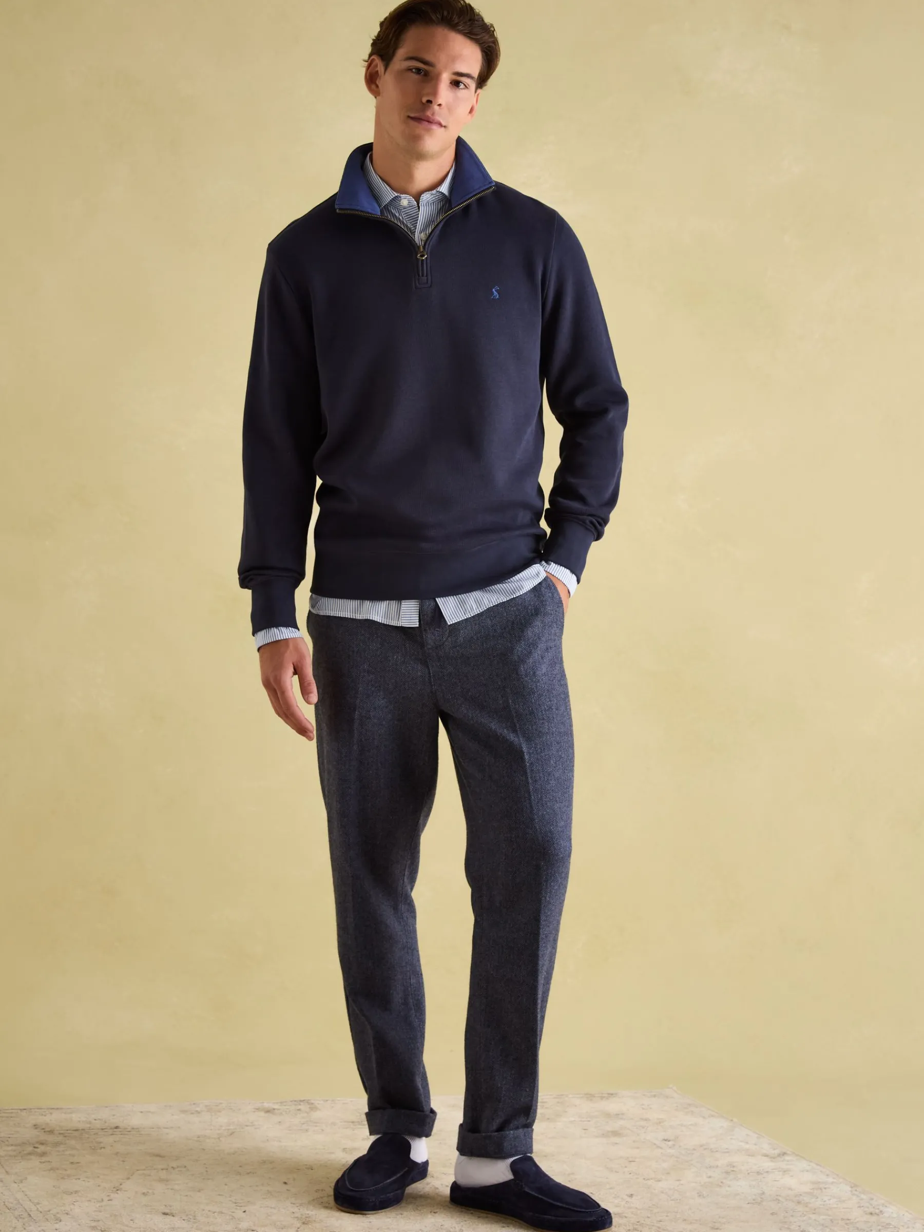 Alistair Quarter Zip Cotton Sweatshirt<Joules Online