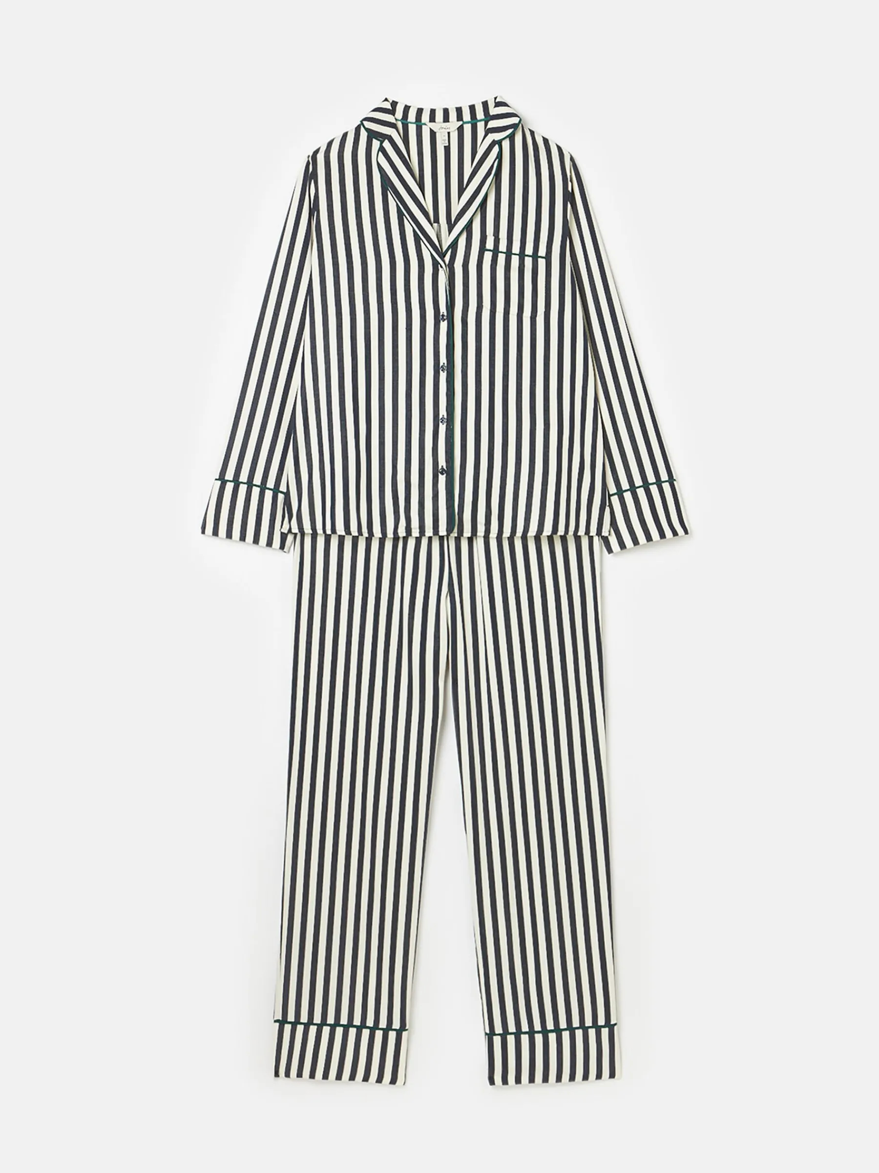 Alma Navy & White Striped Pyjama Set<Joules Clearance