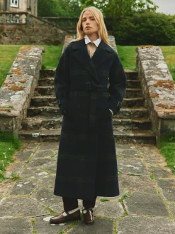 Amberley Longline Wool Blend Coat with Belt<Joules Clearance