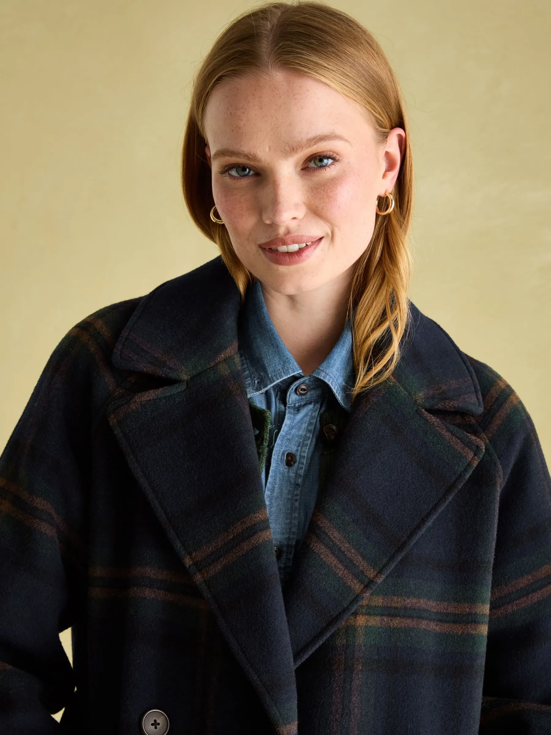 Amberley Longline Wool Blend Coat with Belt<Joules Clearance