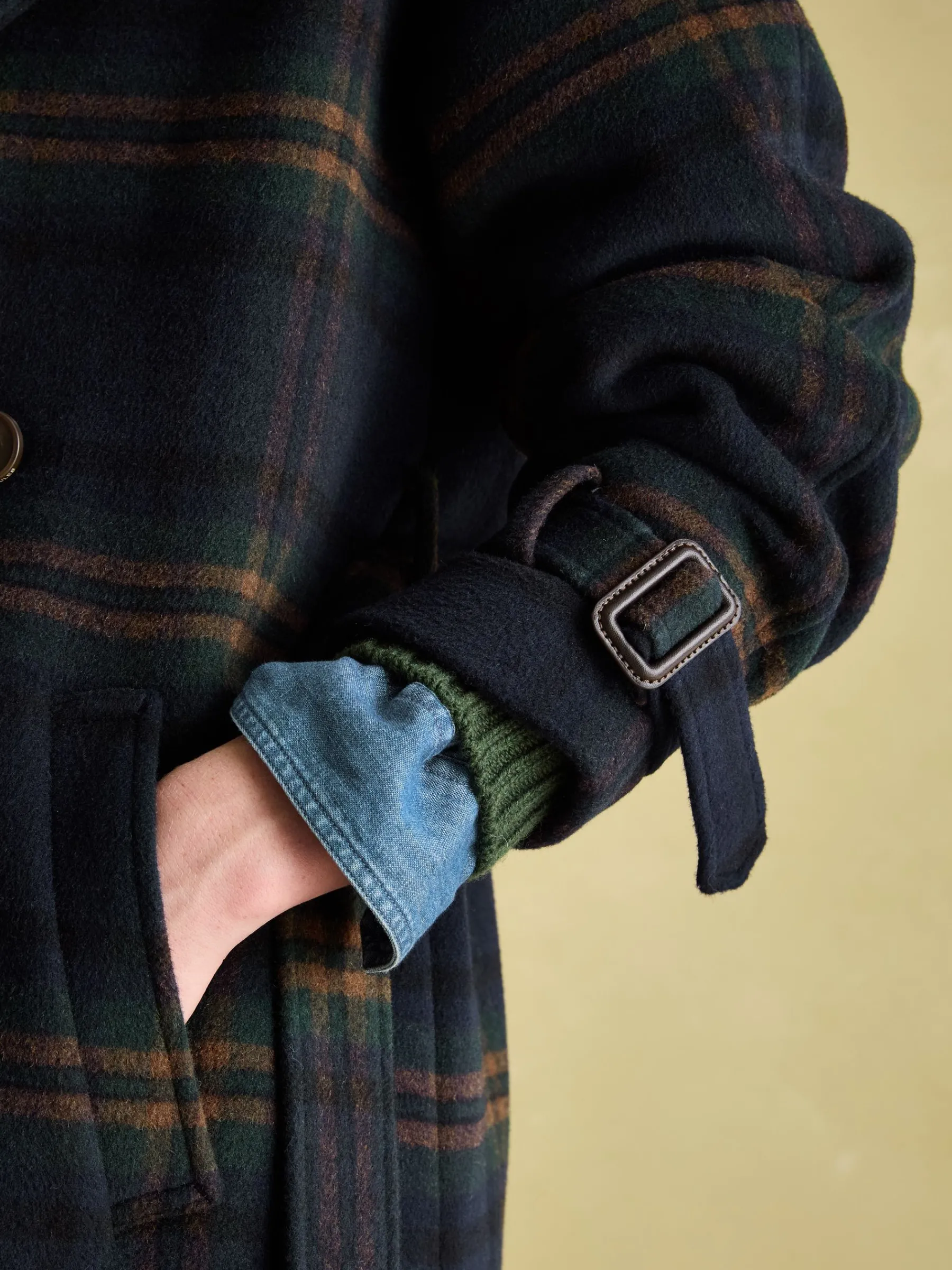 Amberley Longline Wool Blend Coat with Belt<Joules Clearance