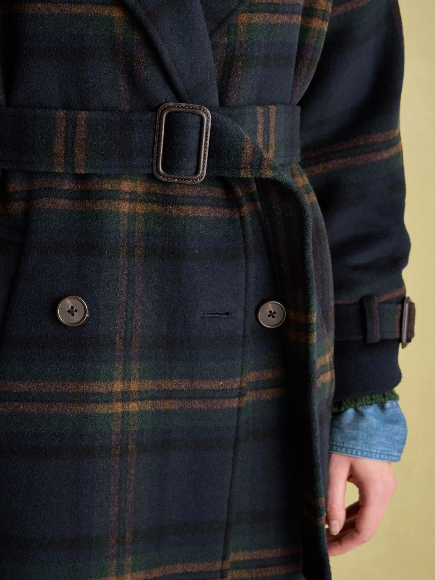 Amberley Longline Wool Blend Coat with Belt<Joules Clearance