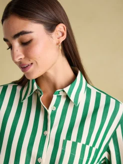 Amilla Green & Cream Stripe Shirt<Joules Best