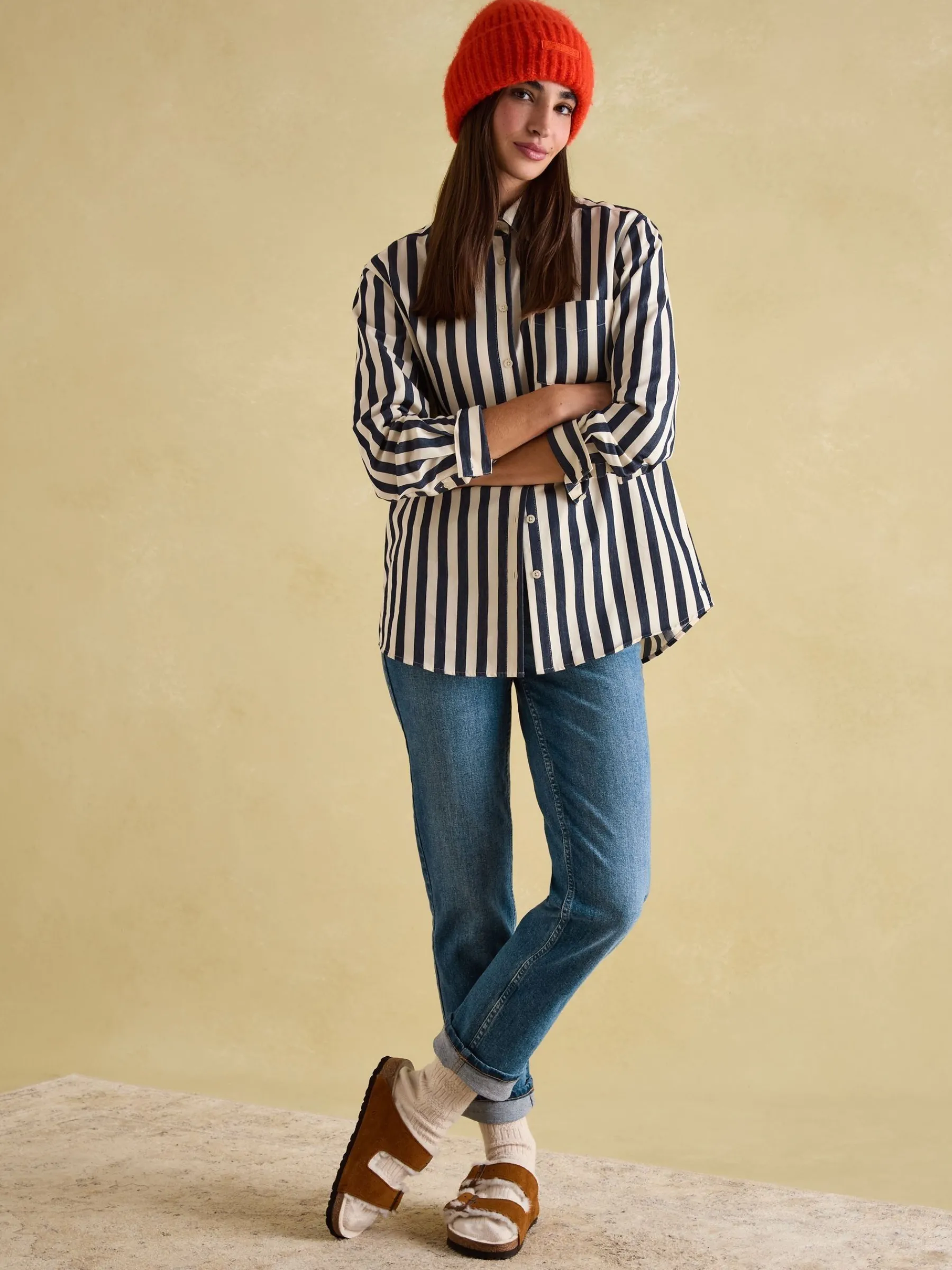 Amilla Navy & Cream Stripe Shirt<Joules New