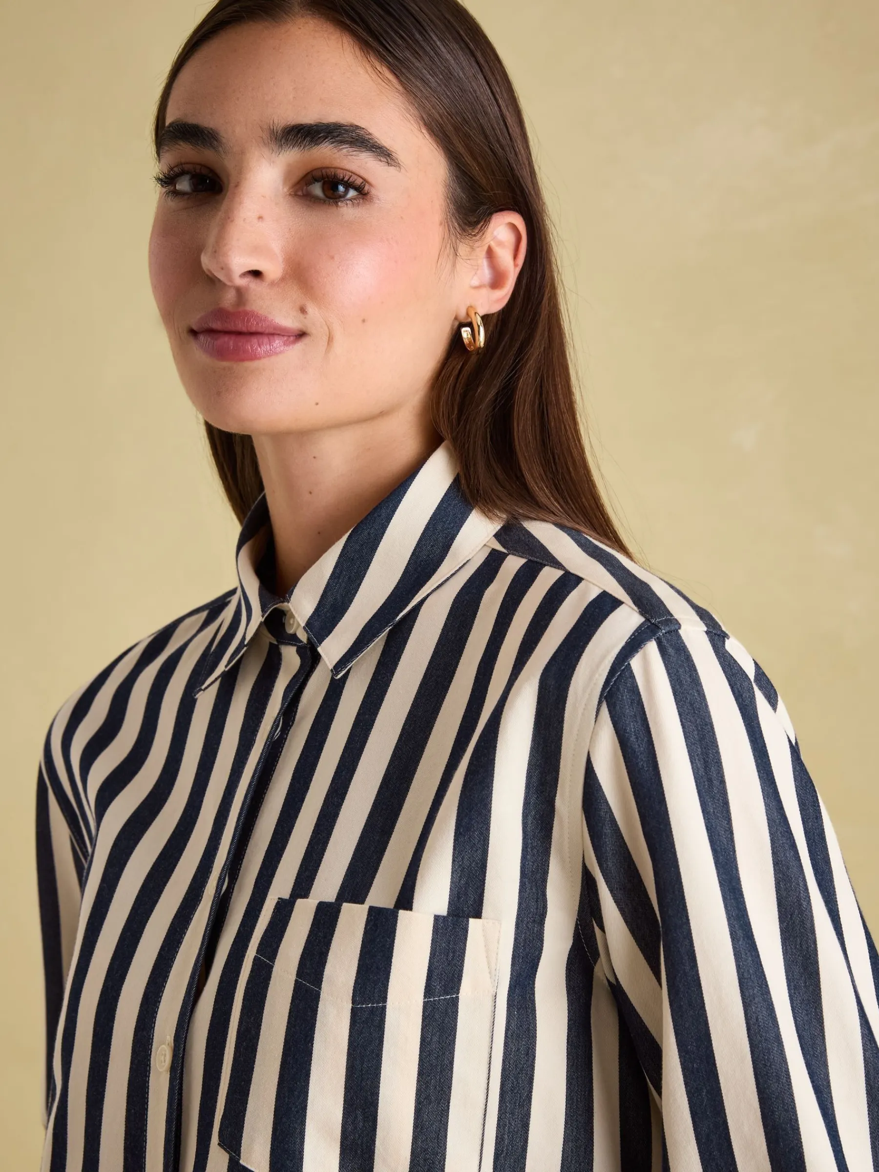 Amilla Navy & Cream Stripe Shirt<Joules New