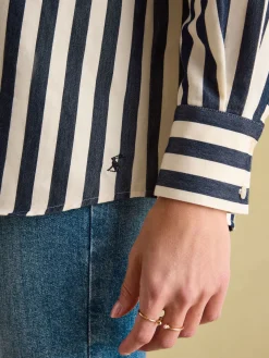 Amilla Navy & Cream Stripe Shirt<Joules New