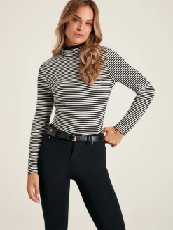 Amy Long Sleeve High Neck Jersey Top<Joules Online